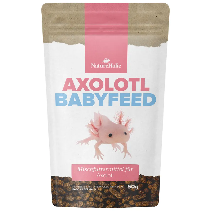NatureHolic Axolotl Babyfeed, Jungtier Axolotl Softfutter, 50 g Preisreduziert